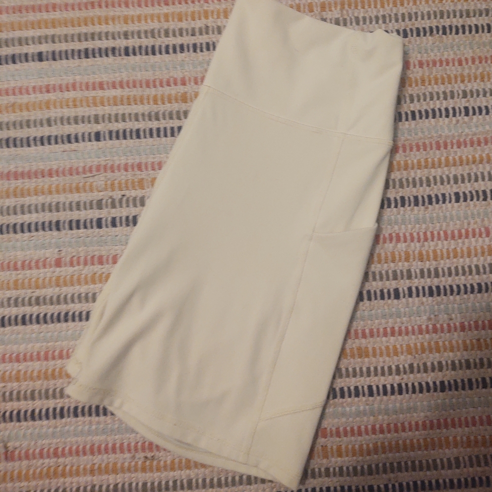 Fabletics yellow bike shorts size M